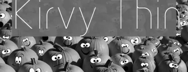 Kirvy Thin Font examples