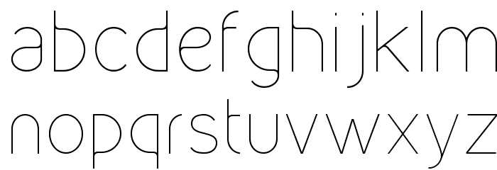 Kirvy Thin Font LOWERCASE