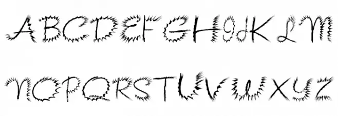 Kishore-Distort 字体 大写