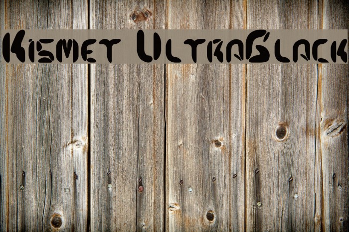 Kismet UltraBlack Font examples