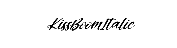 Kiss Boom Italic  Скачать бесплатные шрифты