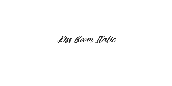Kiss Boom Italic Logo
