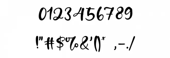 Kiss Boom Font OTHER CHARS