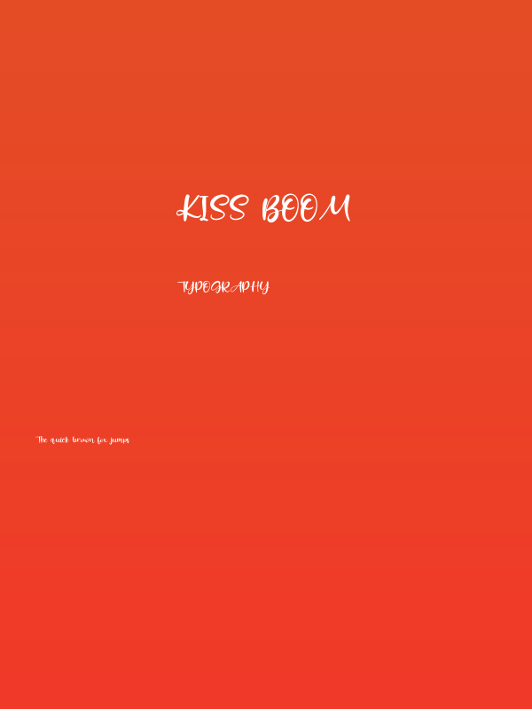 Kiss Boom Poster