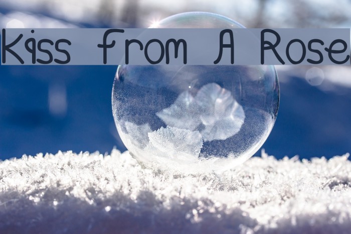 Kiss From A Rose Font examples