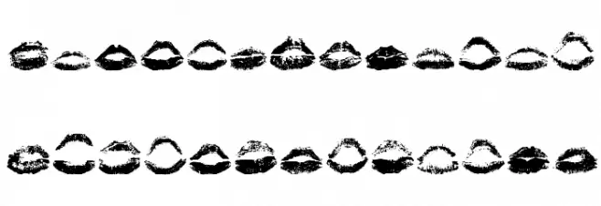 Kiss Kiss خط أحرف كبيرة