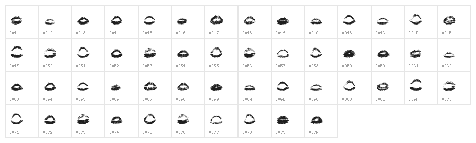 Kiss Kiss Character Map