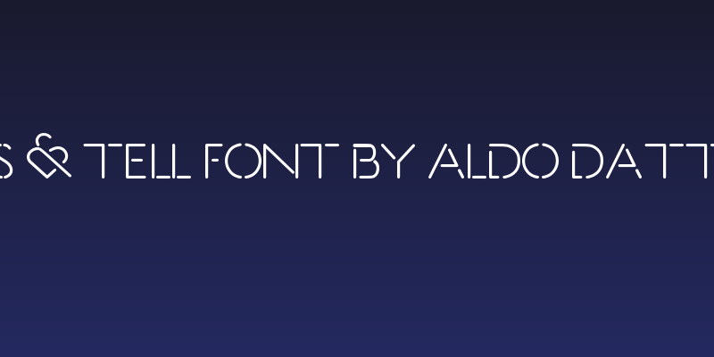 Kiss & Tell Font By Aldo Dattoli Social Header