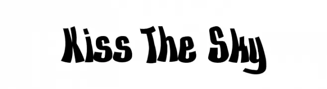 Kiss The Sky  Frei Schriftart Herunterladen