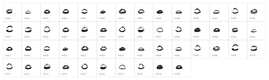 KissKiss Character Map