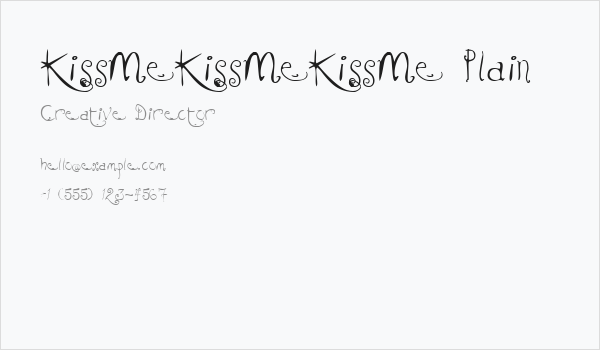 KissMeKissMeKissMe Plain Business Card