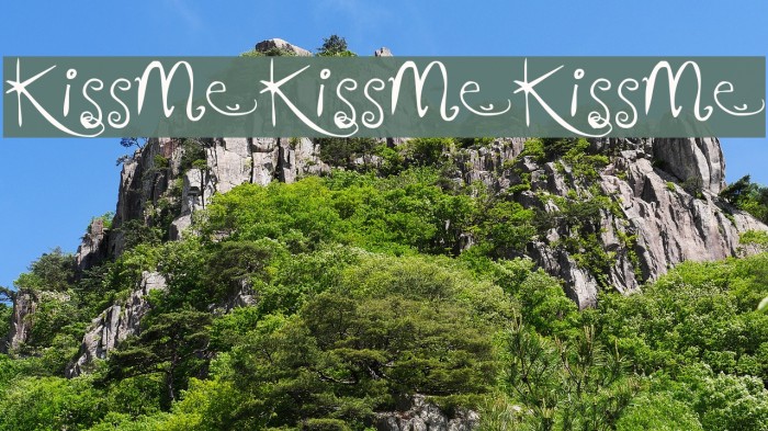KissMeKissMeKissMe Font examples