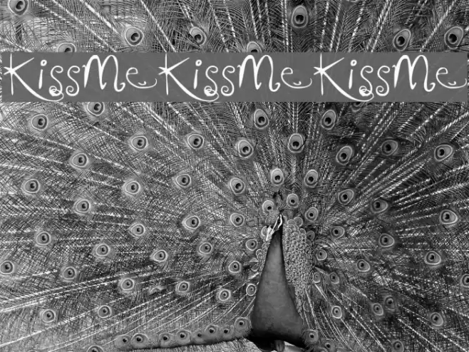KissMeKissMeKissMe Font examples