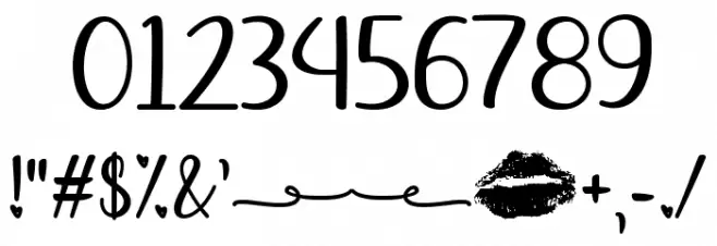 KissMeorNot Font OTHER CHARS
