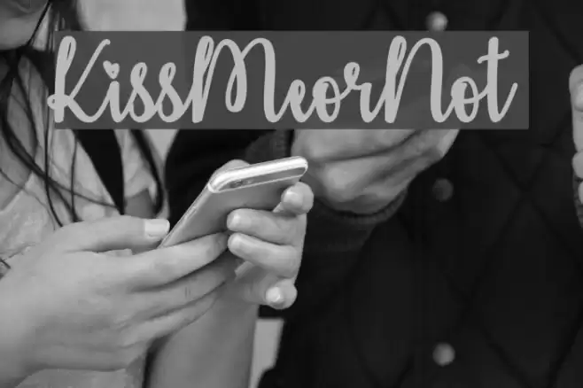 KissMeorNot Font examples