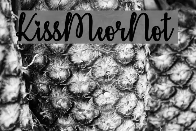 KissMeorNot Font examples