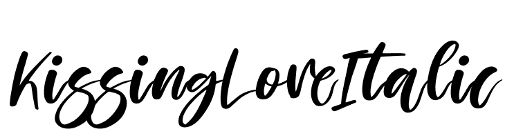Kissing Love Italic  Free Fonts Download