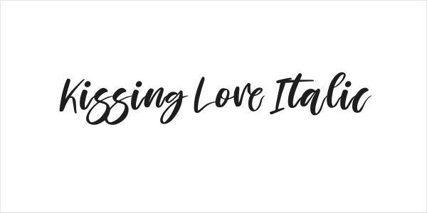 Kissing Love Italic Logo
