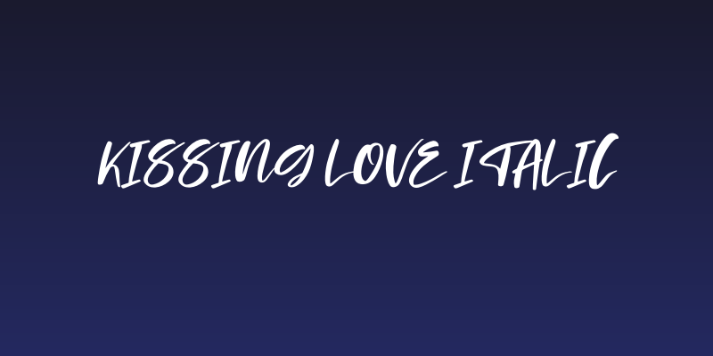Kissing Love Italic Social Header