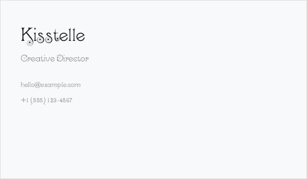 Kisstelle Business Card