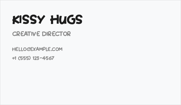 Kissy Hugs Business Card