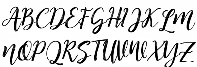 Kitahara Brush Script demo vers خط أحرف كبيرة