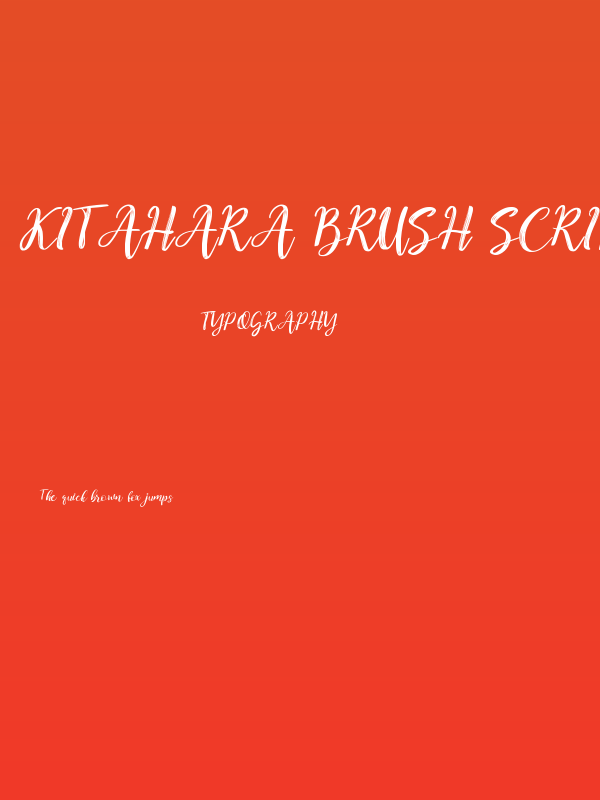 Kitahara Brush Script demo vers Poster