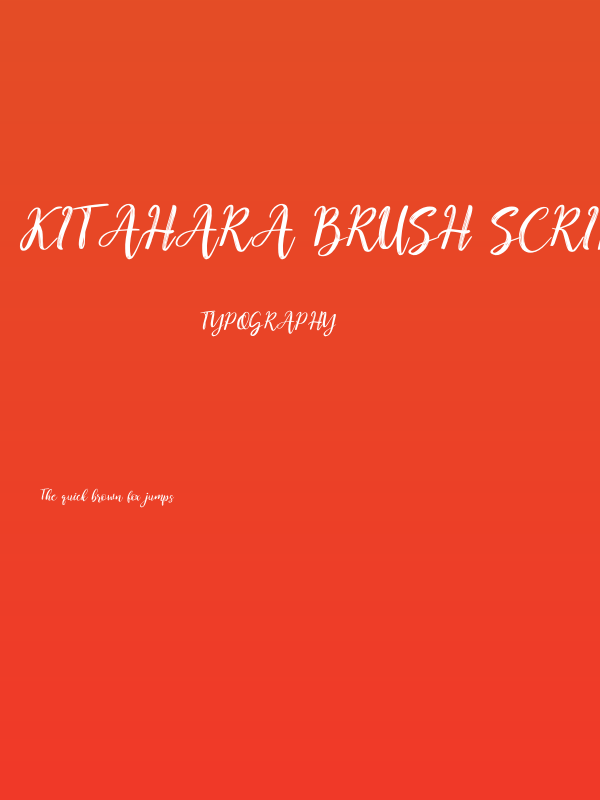 Kitahara Brush Script demo vers Poster