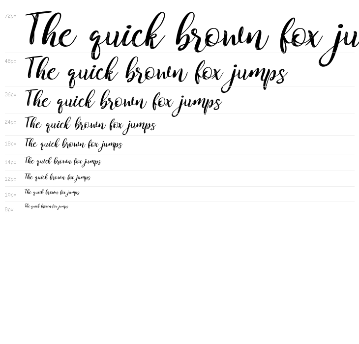 Kitahara Brush Script demo vers Waterfall