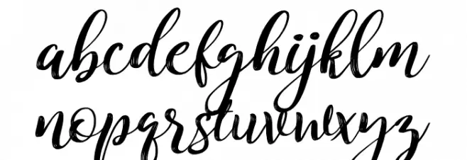 Kitahara Brush Script demo vers Fuentes MINÚSCULAS