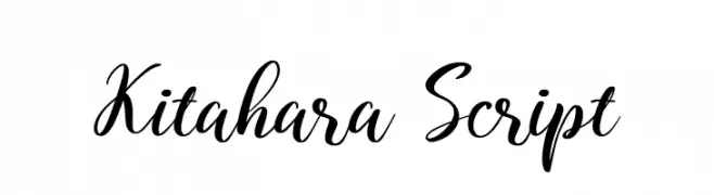 Kitahara Script  नि: शुल्क फ़ॉन्ट्स डाउनलोड