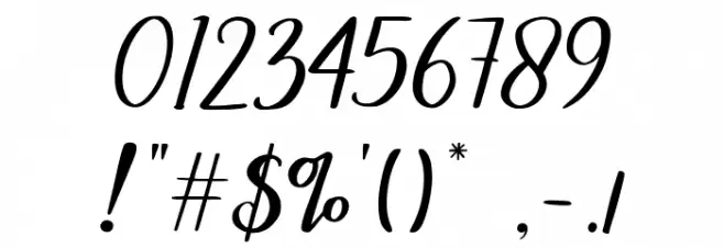 Kitahara Script Font OTHER CHARS