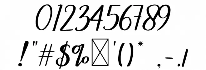 Kitahara Script Font OTHER CHARS