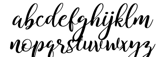 Kitahara Script Font LOWERCASE