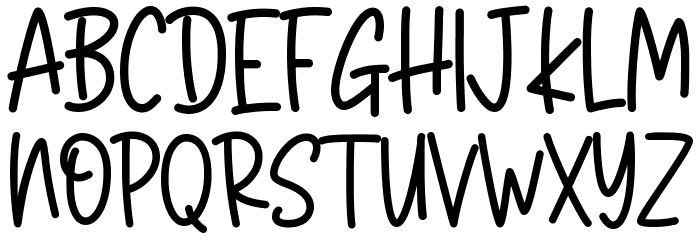 Kitchen Girl Font UPPERCASE