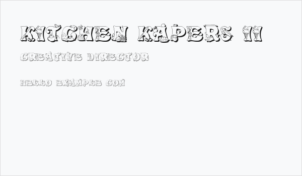 Kitchen Kapers II Business Card