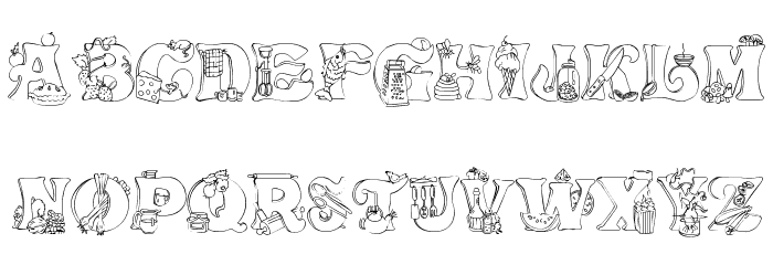 Kitchen Kapers I Font LOWERCASE