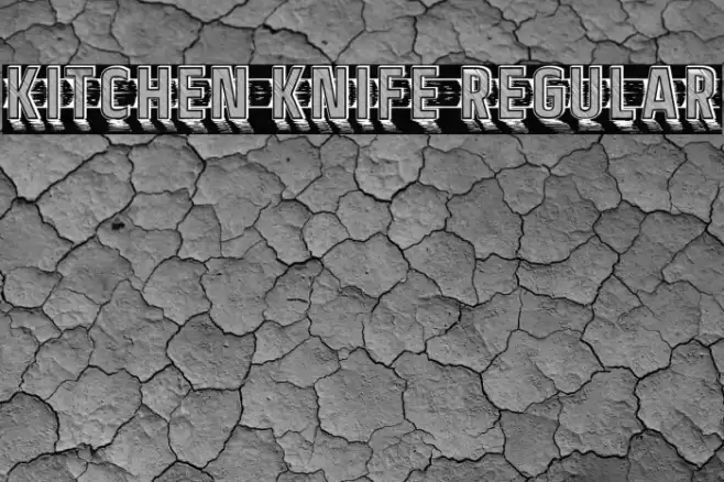 Kitchen Knife Regular Font examples