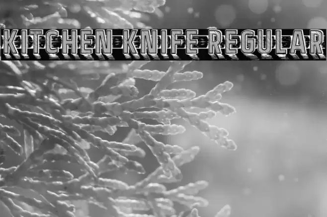 Kitchen Knife Regular Font examples