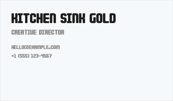 Kitchen Sink Gold Business Card