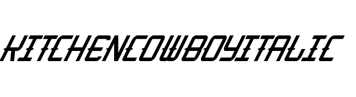 KitchenCowboyItalic Font