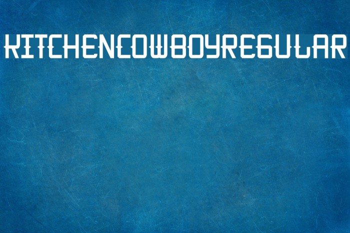KitchenCowboyRegular Font examples