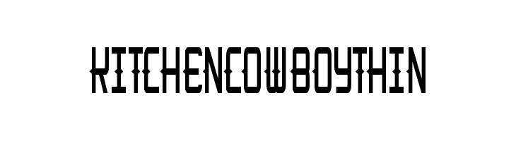KitchenCowboyThin Font