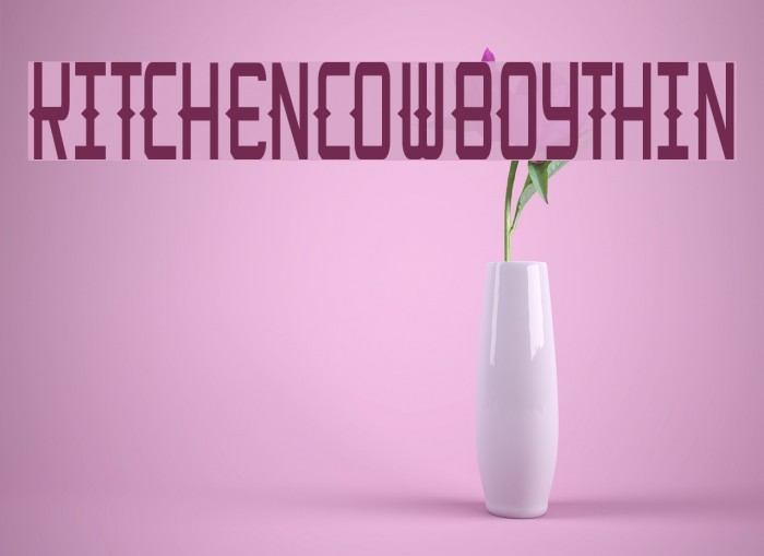KitchenCowboyThin Font examples