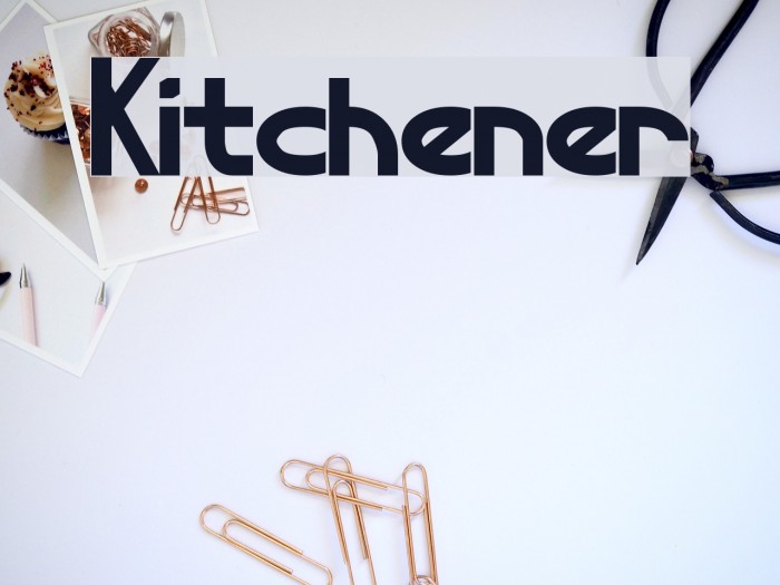 Kitchener Font examples