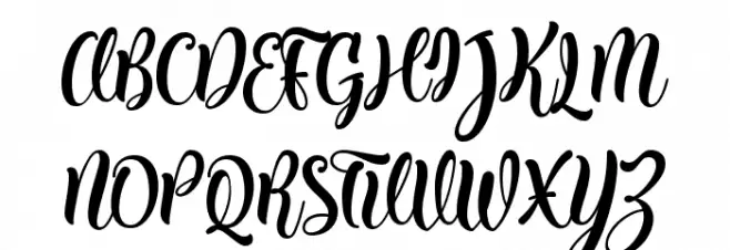Kite Script Schriftart Groß