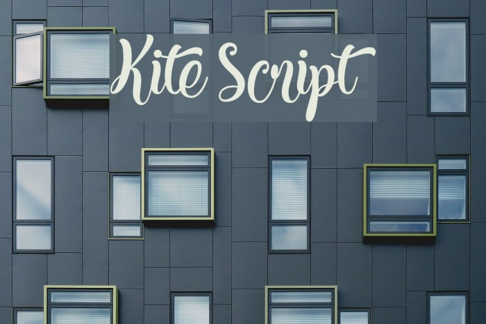 Kite Script Font examples