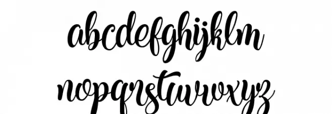 Kite Script Schriftart Kleinbuchstaben