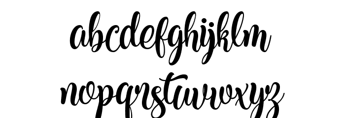 KiteScript Font LOWERCASE
