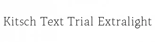 Kitsch Text Trial Extralight  नि: शुल्क फ़ॉन्ट्स डाउनलोड